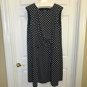 Perceptions Waist Defining Polka Dot Dress